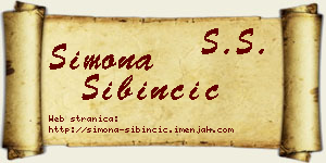 Simona Sibinčić vizit kartica